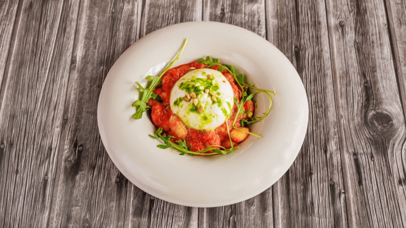 Caponata sicilienne & burrata chez Pizza Vitti à Bordeaux